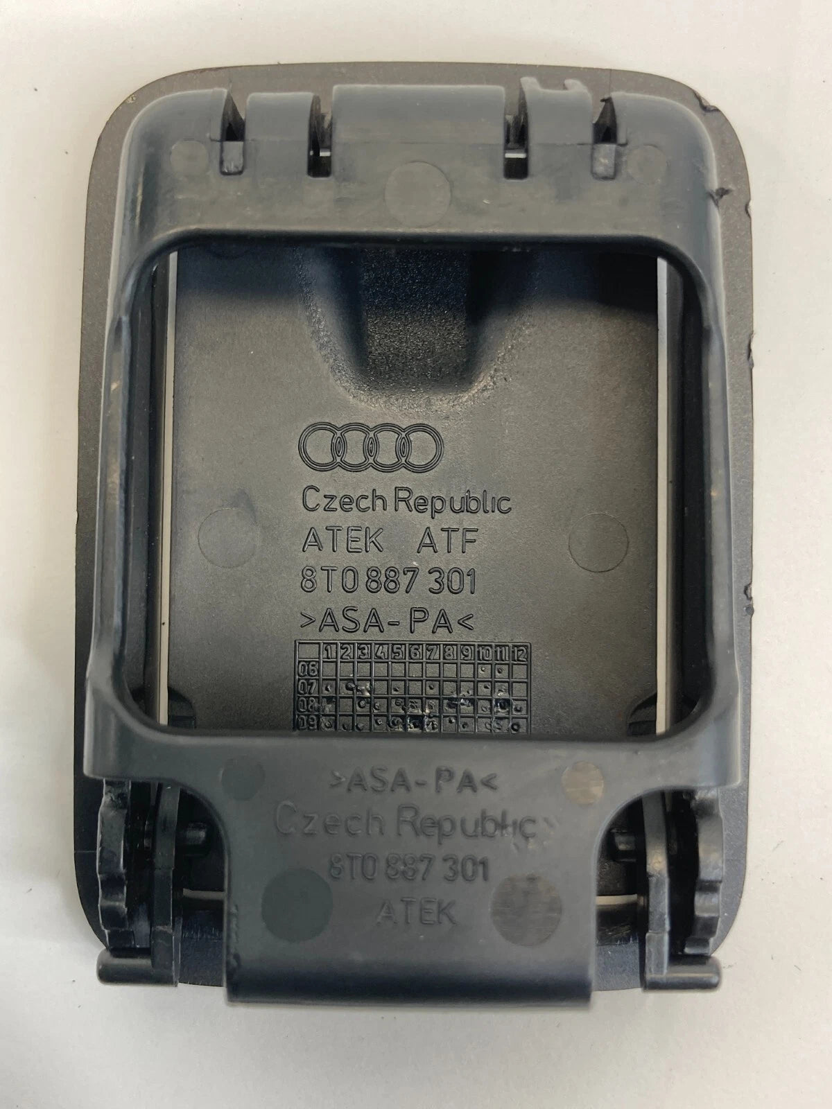 2013-2016 AUDI A4 CHILD RESTRAINT ANCHOR PLATE BEZEL HOOK COVER 8T0-887-301 OEM