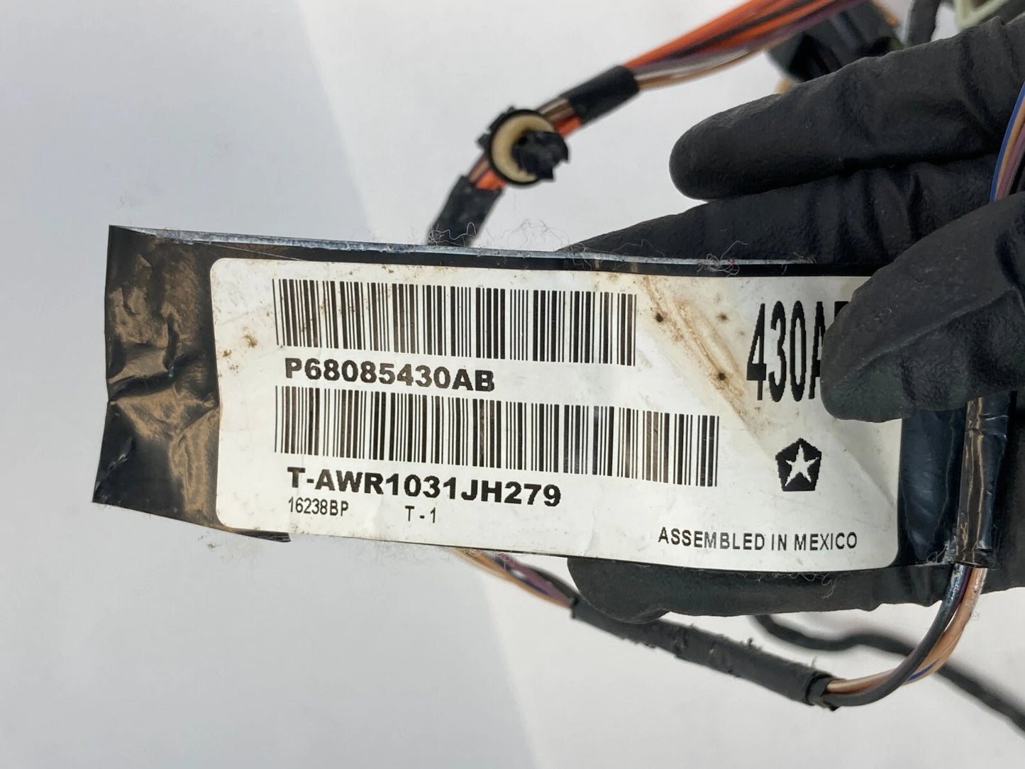 11-14 DODGE AVENGER SEDAN REAR RIGHT SIDE DOOR HARNESS WIRING WIRE P68085430AB