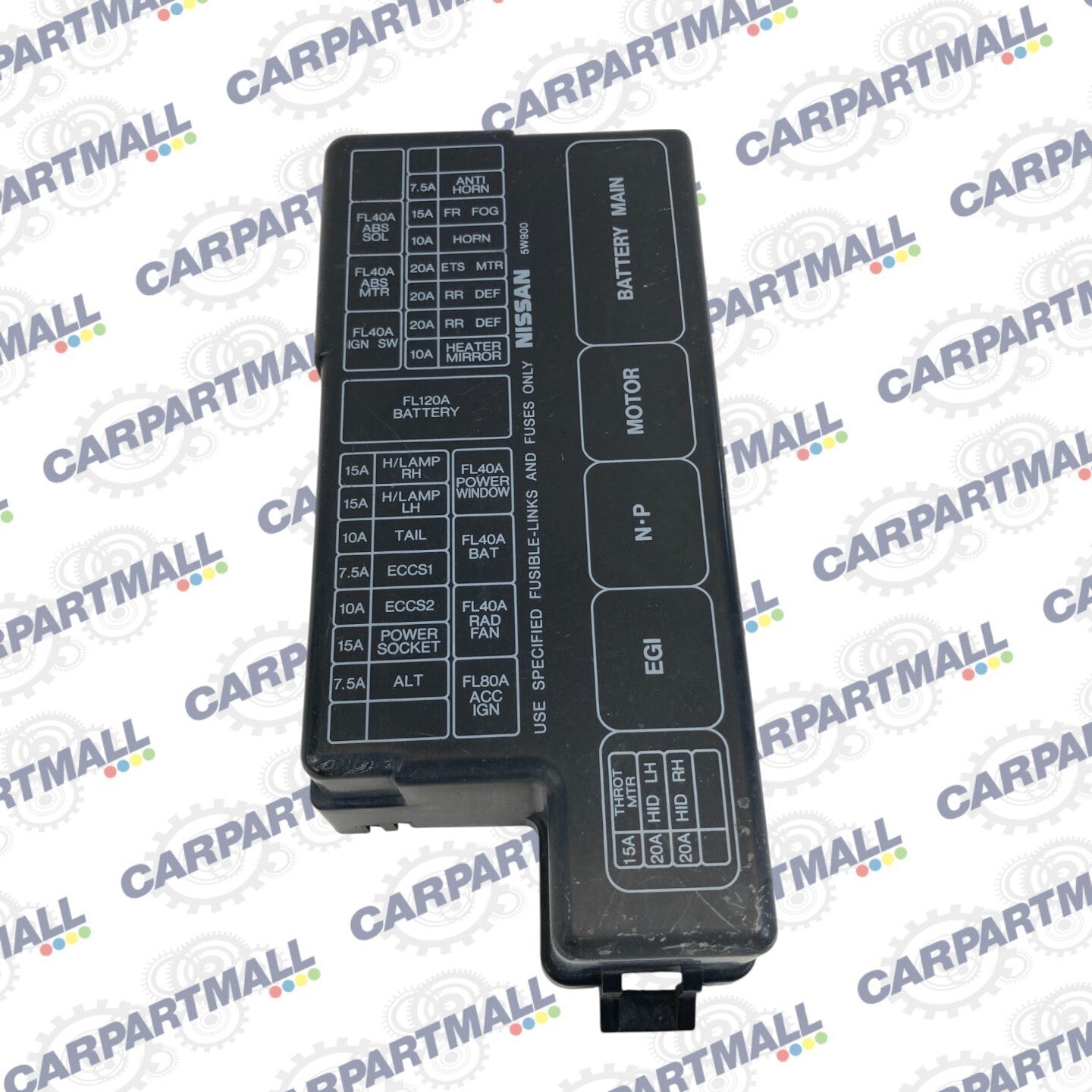 2001-2004 Nissan Pathfinder 3.5L A/T Under Hood Fuse Relay Box Cover Cap OEM