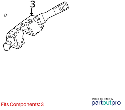 2007-2012 NISSAN ALTIMA TURN SIGNAL & WIPER SWITCH COLUMN 25560-JA046 OEM