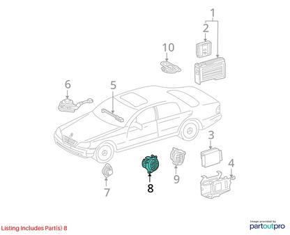 2000-2006 MERCEDES-BENZ S 500 FRONT LEFT DOOR SOUND SYSTEM AUDIO SPEAKER OEM