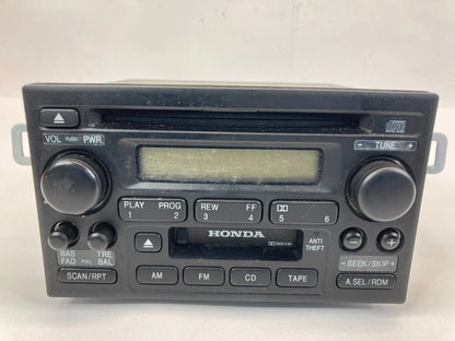 01-02 HONDA ACCORD AM FM RADIO RECEIVER PLAYER CD CASSETTE 39101-S84-A510 OEM