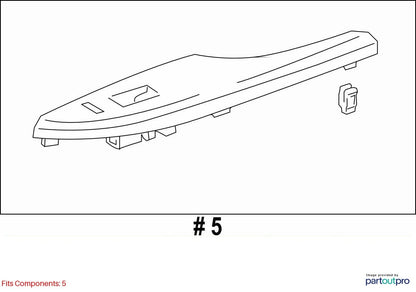 2009-2013 TOYOTA COROLLA REAR RIGHT SIDE DOOR WINDOW CONTROL SWITCH 74271-02250