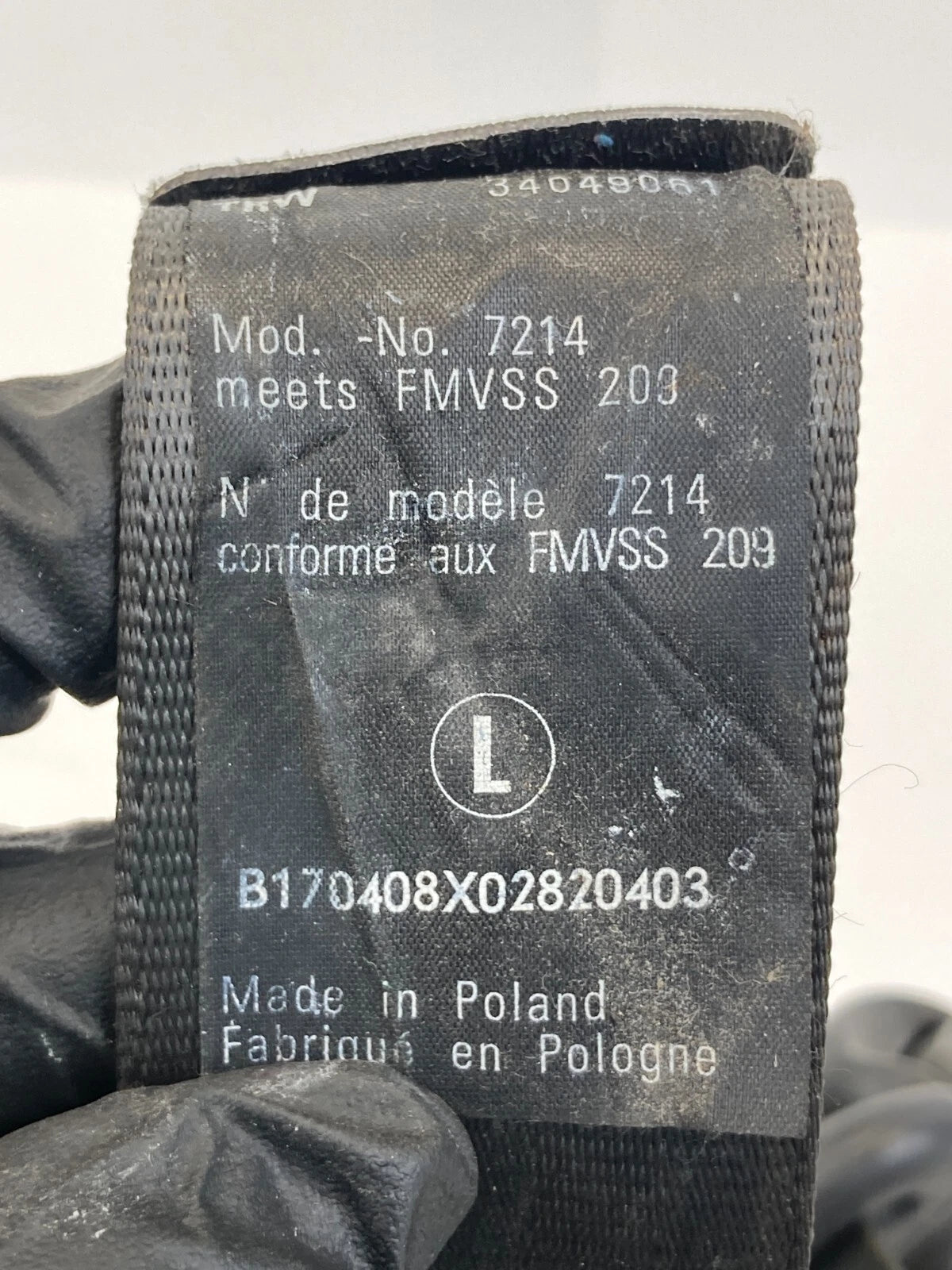 2009-2011 CHEVROLET AVEO FRONT LEFT DRIVER SIDE SEAT BELT RETRACTOR 34060627A