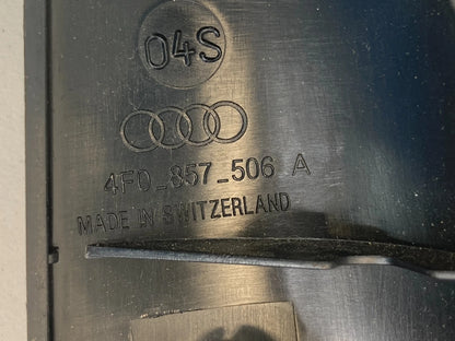 05-11 AUDI A6 QUATTRO FRONT RIGHT SIDE INNER MIRROR CORNER COVER 4F0857506A OEM