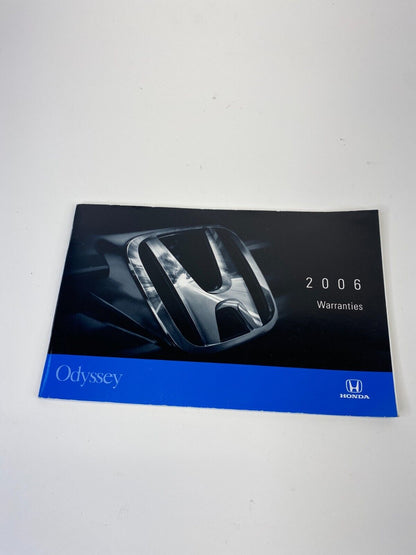 2006 Honda Odyssey Owner’s & Warranties Manual Quick Start Guide Book Set OEM
