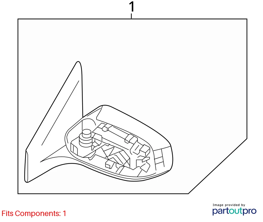 2013-2015 NISSAN SENTRA DRIVER SIDE VIEW POWER DOOR MIRROR LH OEM 963023SG0B
