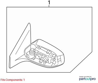 2013-2015 NISSAN SENTRA DRIVER SIDE VIEW POWER DOOR MIRROR LH OEM 963023SG0B