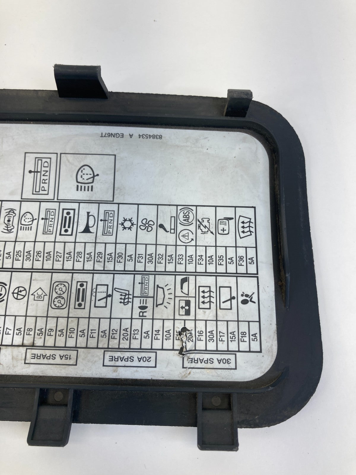 2002-2008 Mini Cooper Interior Passenger Footwell Fuse Box Lid Cover 8384534 OEM