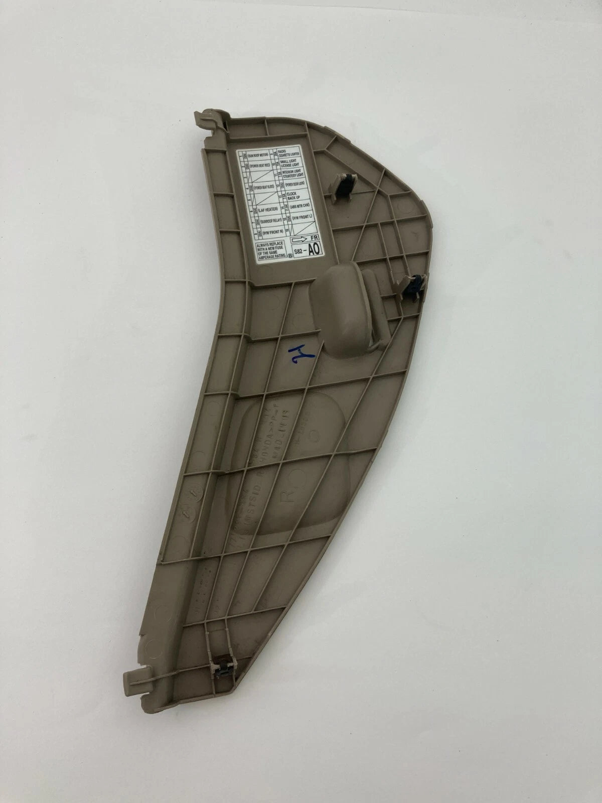 98-02 HONDA ACCORD FRONT RIGHT PASSENGER SIDE FUSE BOX LID ACCESS PANEL COVER