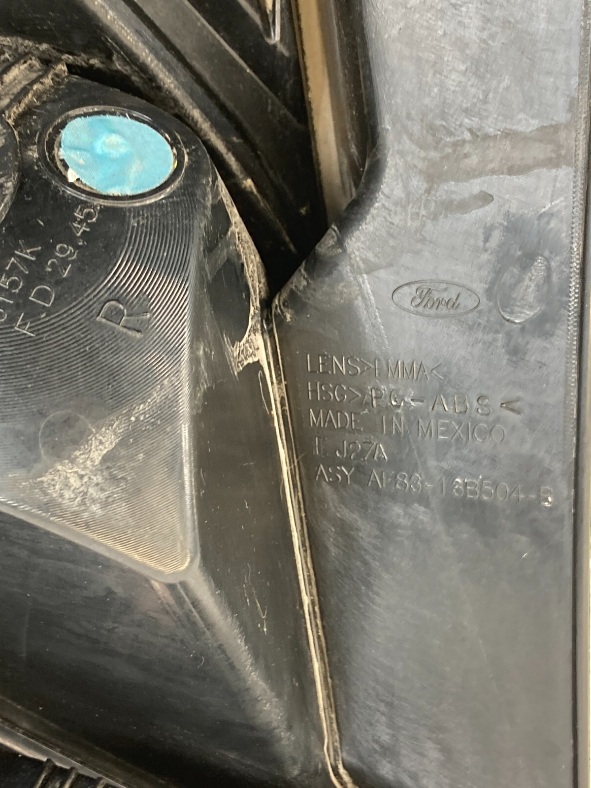 2011-2013 Ford Fiesta Hatchback Rear Right Tail Light Taillight Lamp AE83-13B504