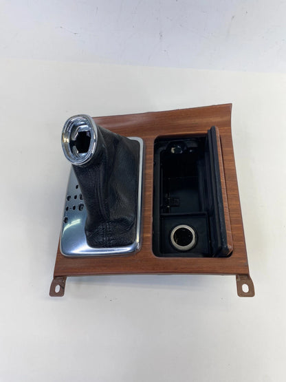 2006-2008 INFINITI M35 AUTO TRANS CENTER CONSOLE SHIFT SHIFTER BOOT & BEZEL WOOD
