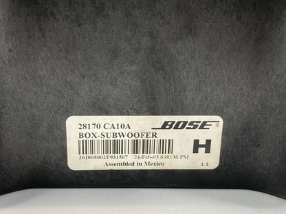 2003-2007 NISSAN MURANO BOSE SPEAKER SUBWOOFER AUDIO SYSTEM 28170-CA10B OEM