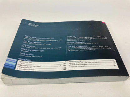 2011 HYUNDAI TUCSON OWNER/OPERATOR MANUAL OEM