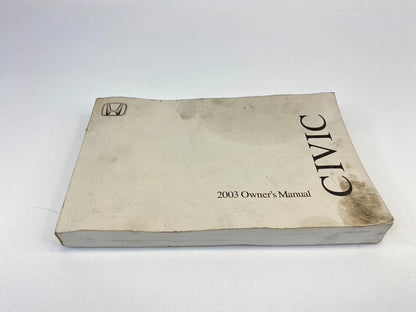 2003 03 HONDA CIVIC COUPE 2-DR OWNERS MANUAL GUIDE BOOK OEM