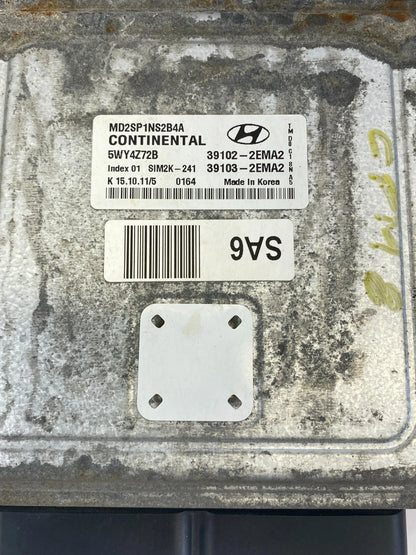 2011-2013 HYUNDAI ELANTRA 1.8L AT ECM ECU ENGINE CONTROL MODULE 39102-2EMA2 OEM