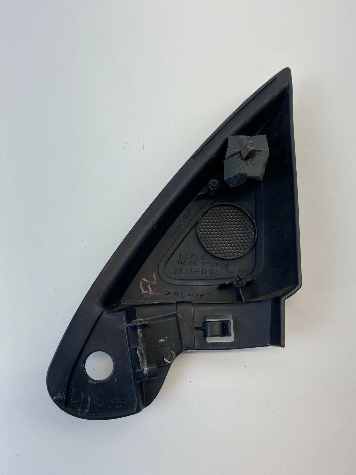06-09 FORD FUSION LEFT INSIDE MIRROR CORNER TWEETER SPEAKER COVER OEM 6E5317D699