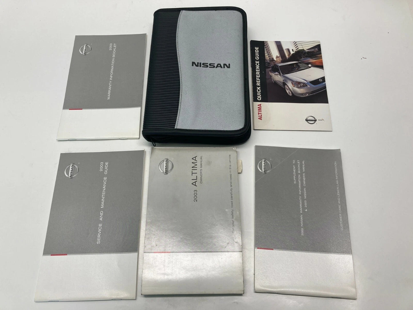 2003 03 NISSAN ALTIMA OWNERS MANUAL & WARRANTY INFORMATION SET KIT W/ CASE OEM