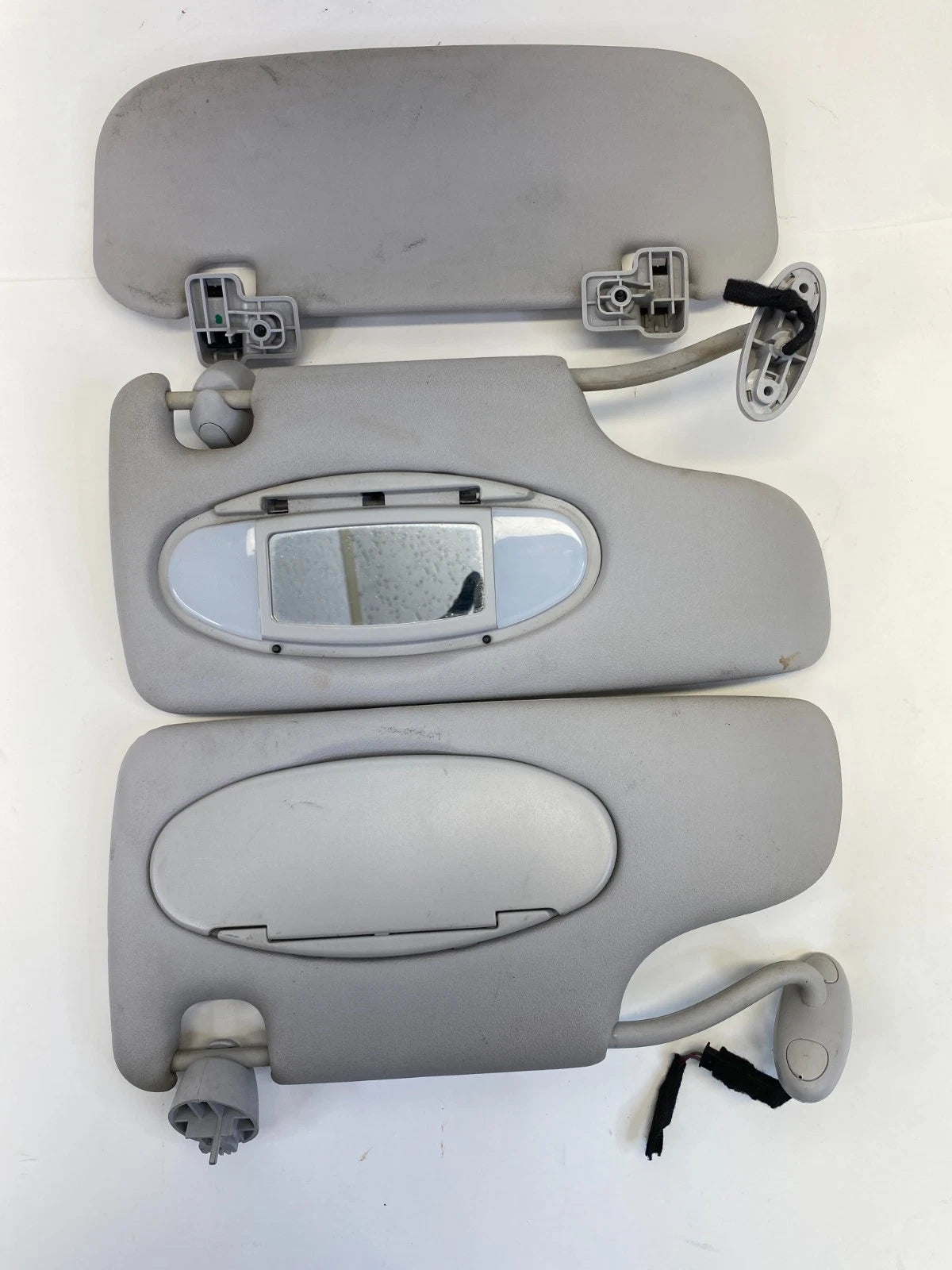 2005 2006 MINI COOPER SUN VISOR PAIR MIRROR LIGHT DRIVER & PASSENGER LH RH OEM