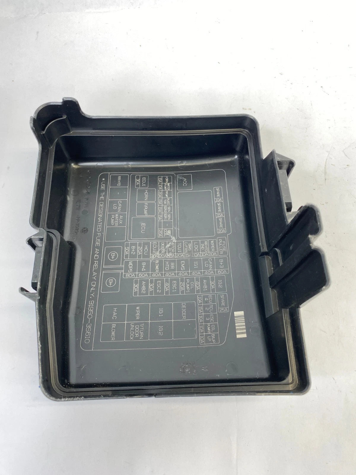 2011-2015 HYUNDAI SONATA HYBRID ENGINE FUSE BOX BLOCK COVER LID OEM 91950-3S610