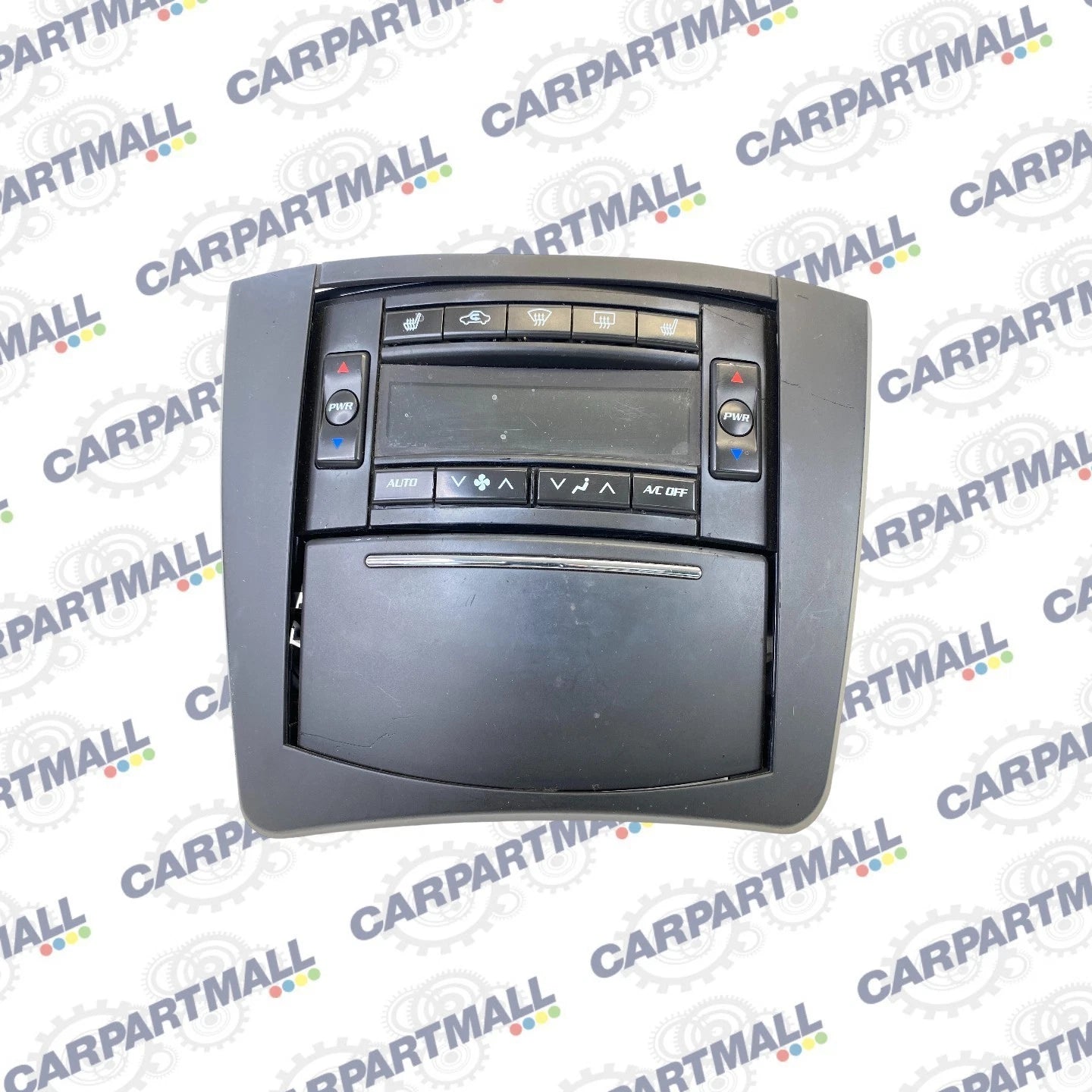 2003-2006 CADILLAC CTS HEATED CLIMATE CONTROL PANEL STORAGE W/POWER OUTLET OEM