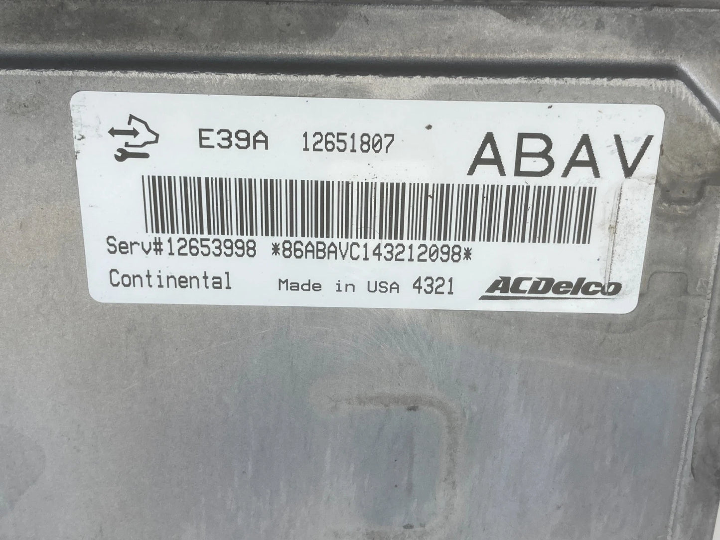 2013-2016 CHEVROLET EQUINOX 2.4L A/T ENGINE CONTROL MODULE UNIT 12651807 OEM