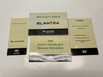 2006 Hyundai Elantra Owner's Manual Handbook Supplement & Warranty Information