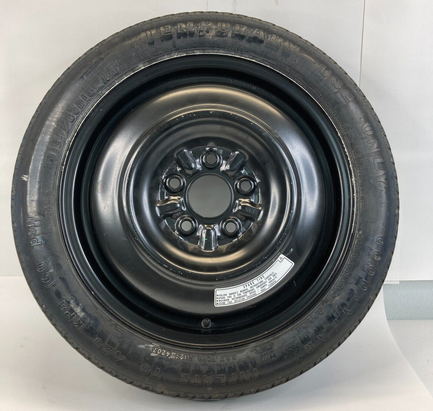 2008-2012 Honda Accord Emergency Spare Tire Wheel Compat Donut T135/80D16 16x4