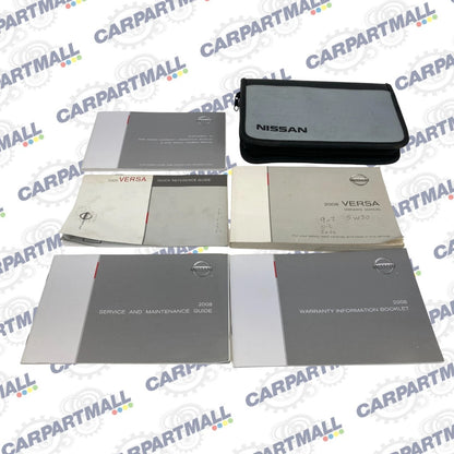 2008 NISSAN VERSA OWNERS MANUAL INFORMATION WARRANTY GUIDE BOOK SET W/ CASE OEM