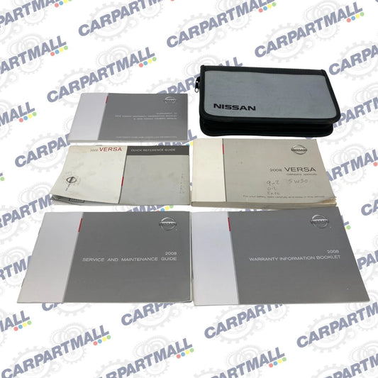 2008 NISSAN VERSA OWNERS MANUAL INFORMATION WARRANTY GUIDE BOOK SET W/ CASE OEM