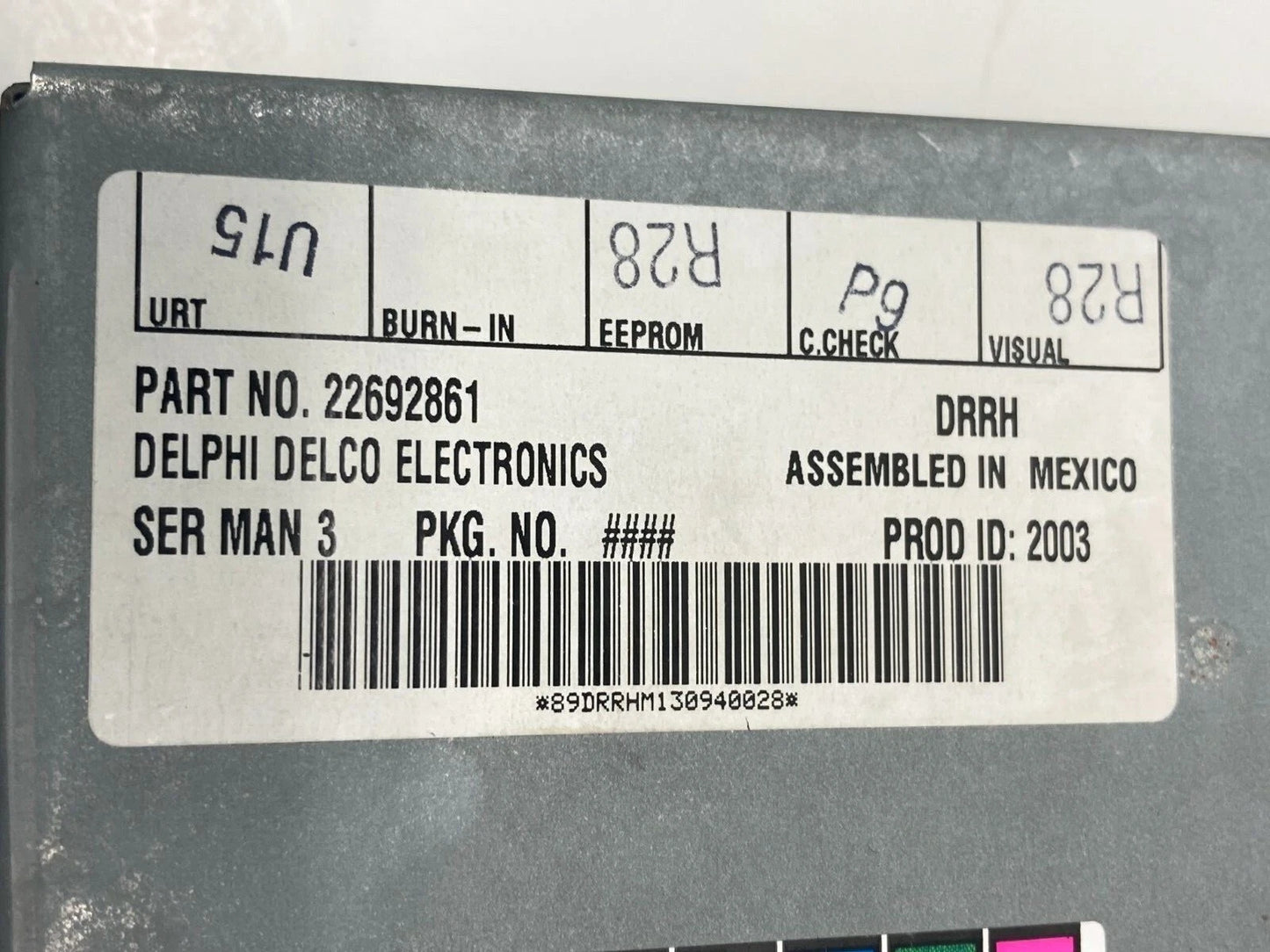 03 04 CHEVROLET IMPALA SATELLITE RADIO RECEIVER OPTION CONTROL MODULE 22692861