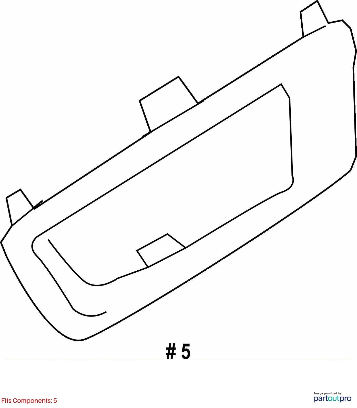 10-14 SUBARU OUTBACK LEGACY REAR RIGHT PASSENGER INSIDE DOOR HANDLE BEZEL OEM