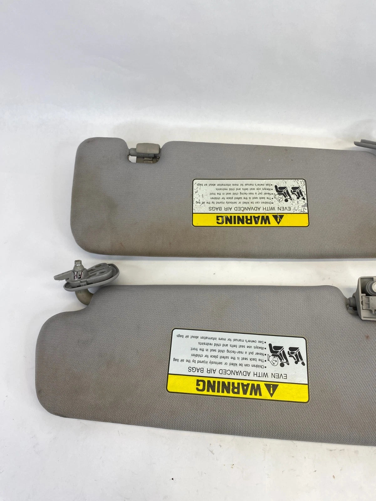 2011-2015 HYUNDAI SONATA SUN VISOR DRIVER & PASSENGER SIDE PAIR SET GRAY OEM