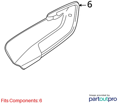 2011-2018 VOLVO S60 REAR RIGHT SIDE DOOR HANDLE TRIM MOLDING ASSEMBLY 8635882