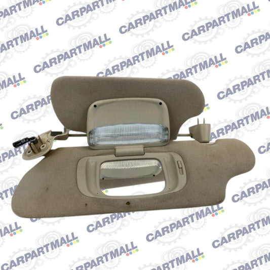 2001-2003 Ford Taurus Dual Left Driver Sunvisor Sun Visor w Illumination Beige