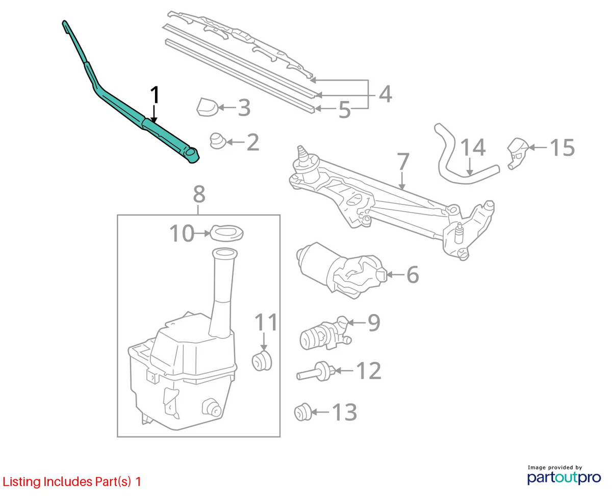 2011-2020 TOYOTA SIENNA FRONT LEFT & RIGHT WINDSHIELD WIPER ARMS PAIR SET 2 OEM
