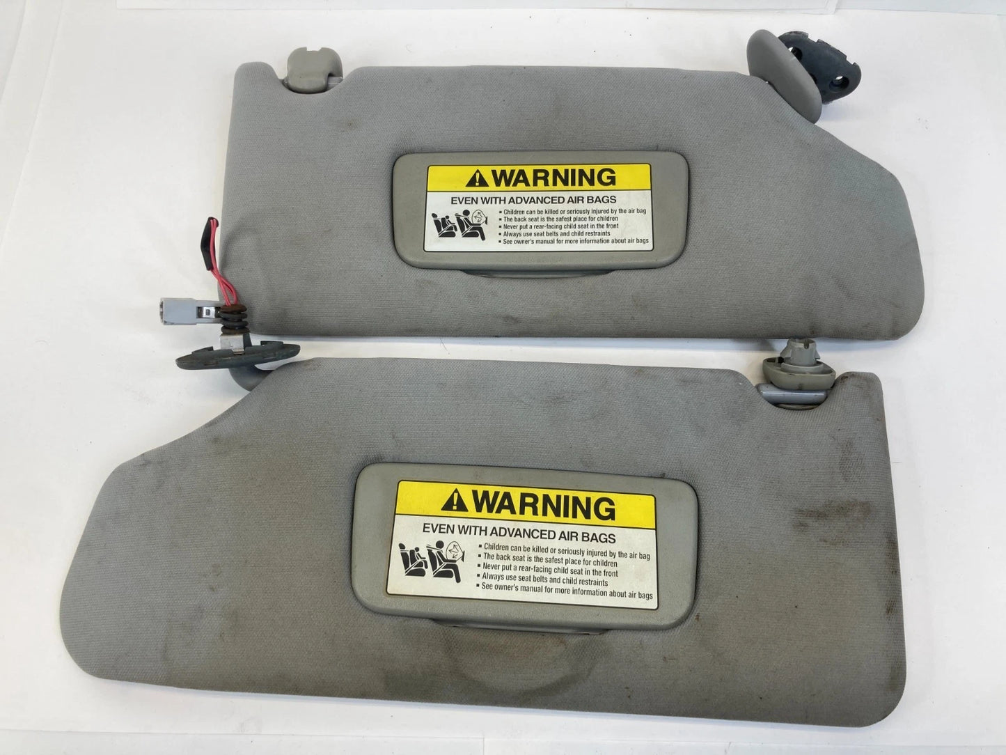 2003-2007 HONDA ACCORD ROOF LEFT & RIGHT SUNVISOR SUN VISOR W/ LIGHTS PAIR SET