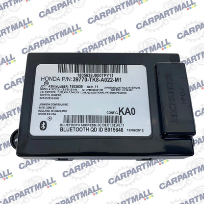 2011-2013 HONDA ODYSSEY BLUETOOTH COMMUNICATION CONTROL MODULE 39770-TK8-A02 OEM