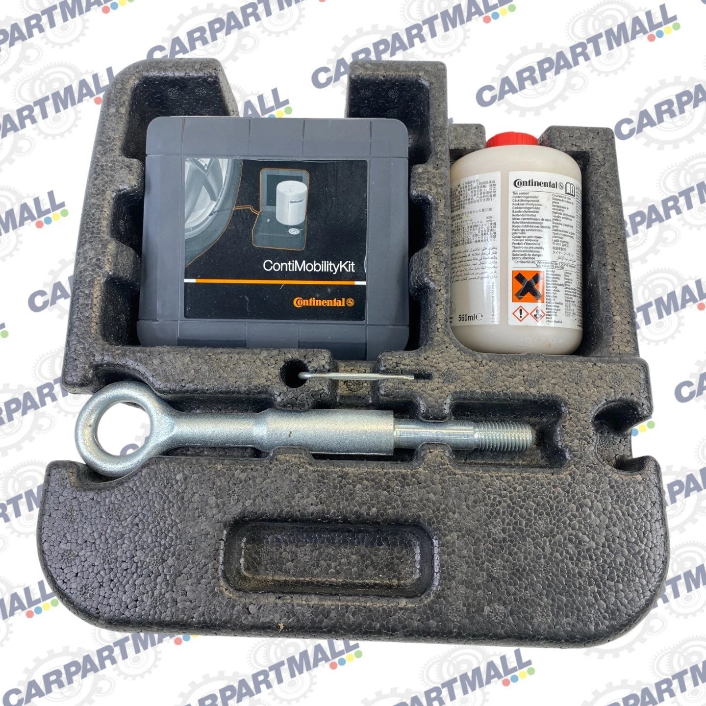 11-18 VOLVO S60 TIRE REPAIR KIT AIR COMPRESSOR PUMP / TOW HOOK SET OEM