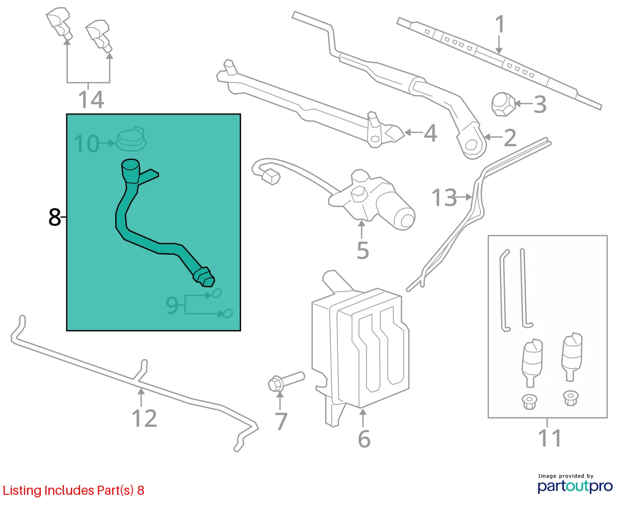 2012 2013 2014 2015 CHEVROLET CAPTIVA SPORT COOLANT PIPE TUBE DUCT 96673289 OEM