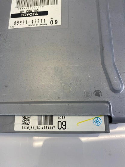 2006-2009 TOYOTA PRIUS 1.5L HYBRID VEHICLE COMPUTER CONTROL MODULE 89981-47211