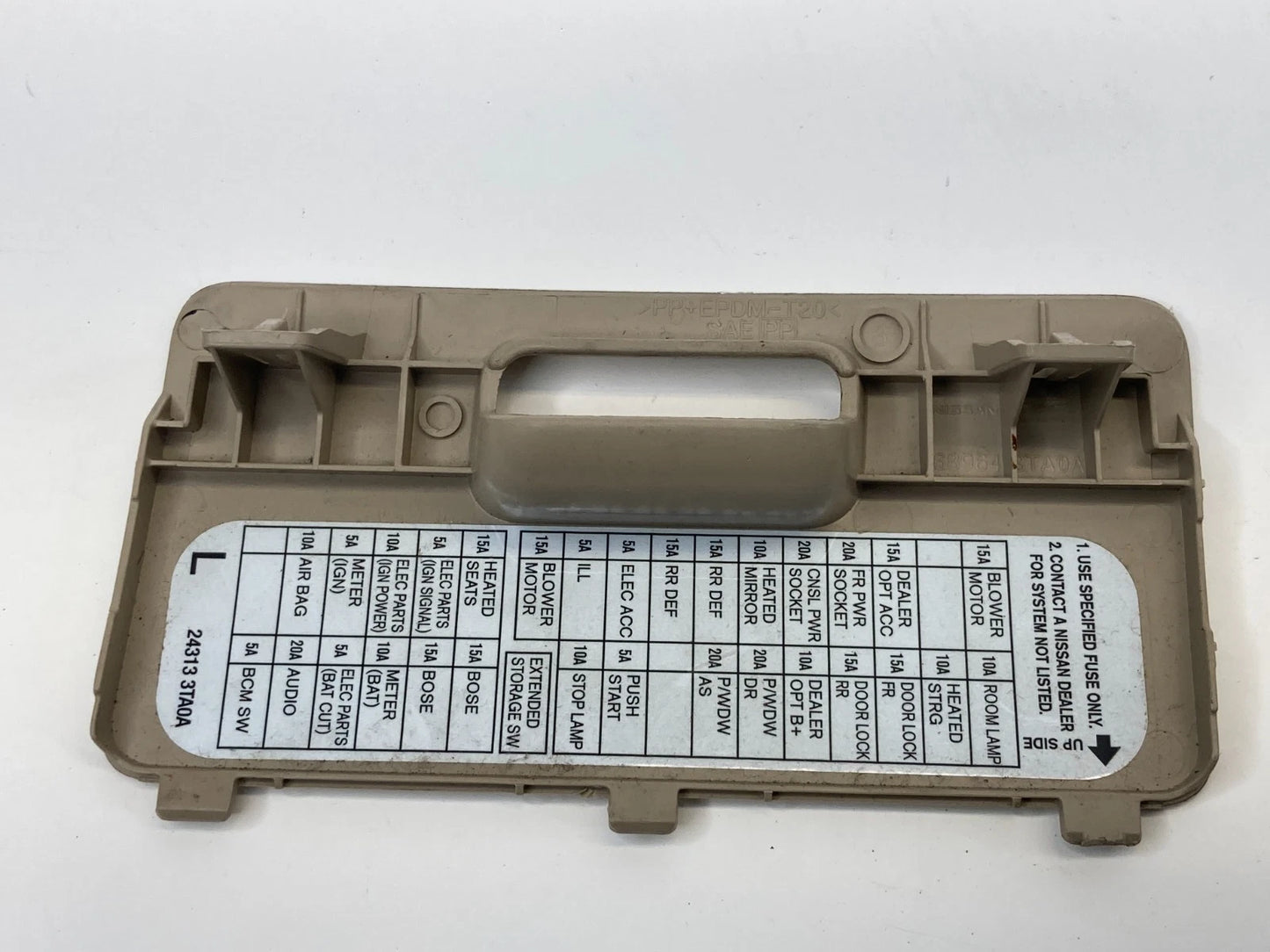 2013-2015 NISSAN ALTIMA DASH LEFT FUSE RELAY BOX DOOR LID TRIM COVER 68964-3TA0A
