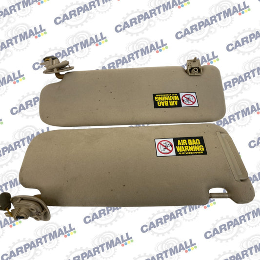 09 10 Hyundai Sonata Roof Left & Right Side Sunvisor Sun Visor Shade Pair OEM