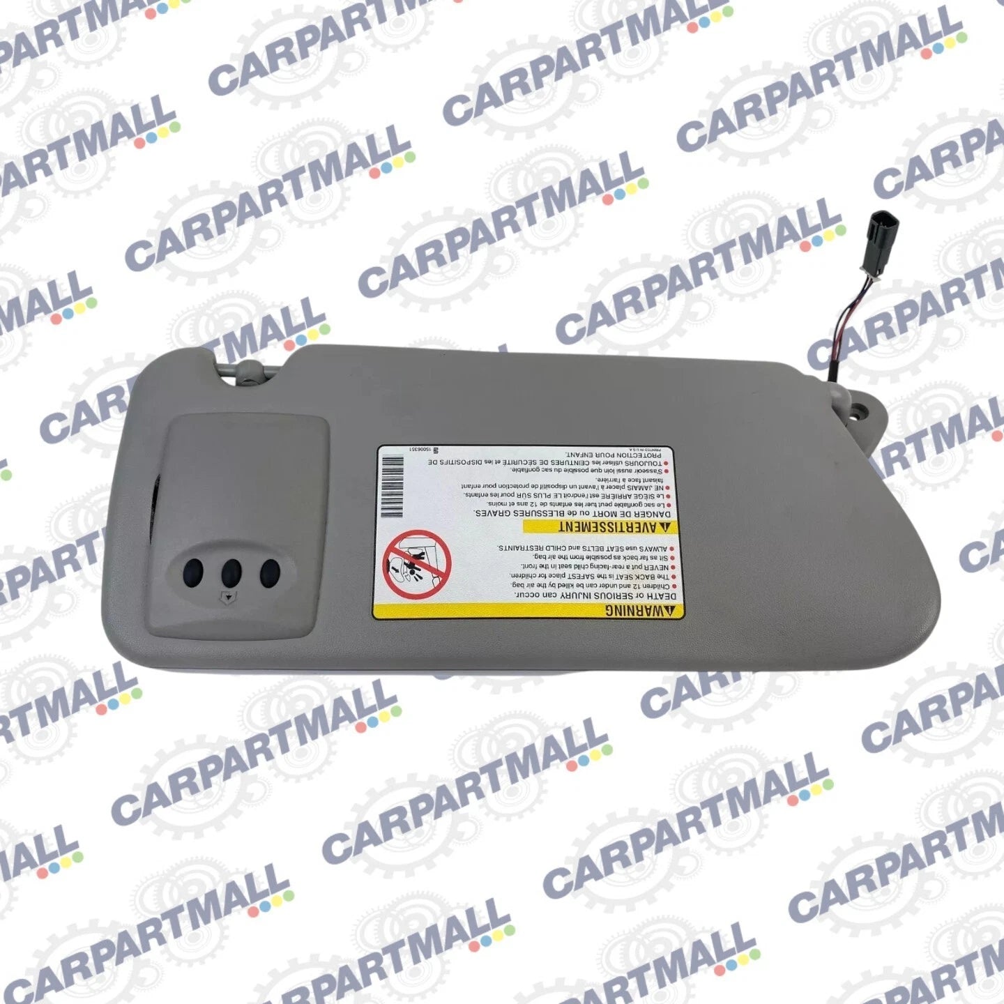 2004-2008 CADILLAC SRX ROOF LEFT SUNVISOR SUN VISOR SHADE W/ GARAGE DOOR OPENER