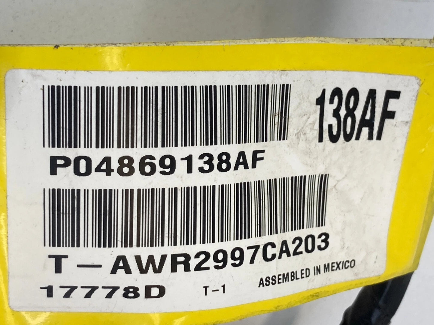 08 09 CHRYSLER TOWN & COUNTRY REAR RIGHT SLIDING DOOR HARNESS WIRING 04869138AF
