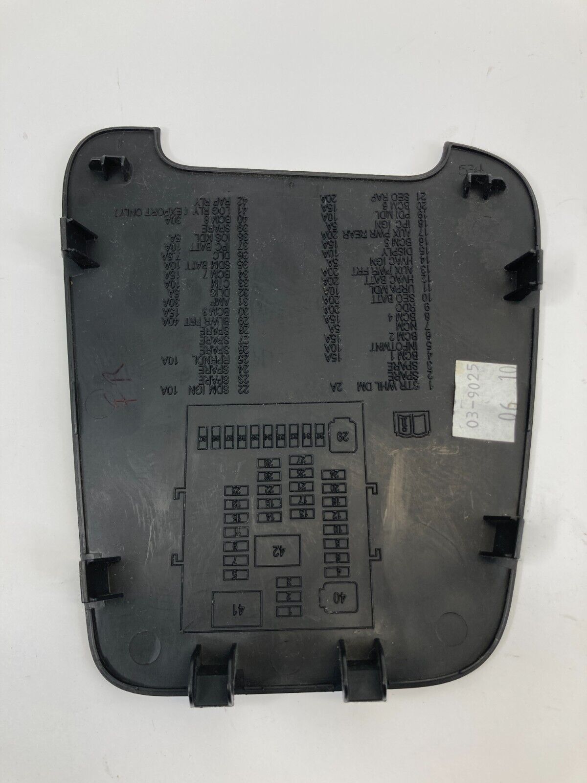 2010 2011 Chevrolet Equinox Dash Fuse Box Panel Cover Lid Trim OEM