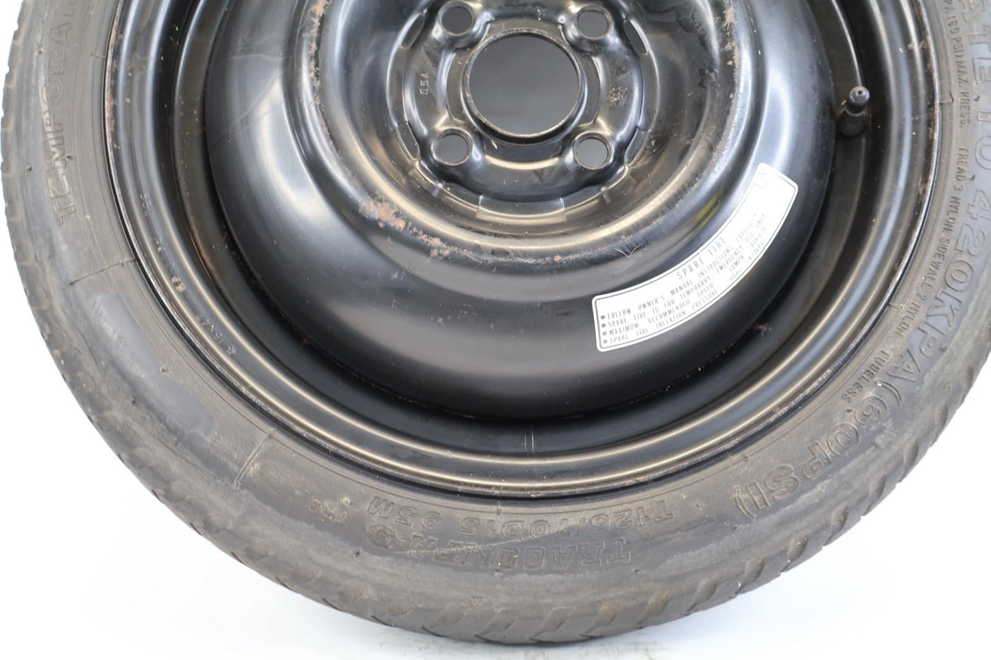2009-2013 HONDA FIT SPARE TIRE COMPACT DONUT WHEEL RIM T125/70D15 95M OEM