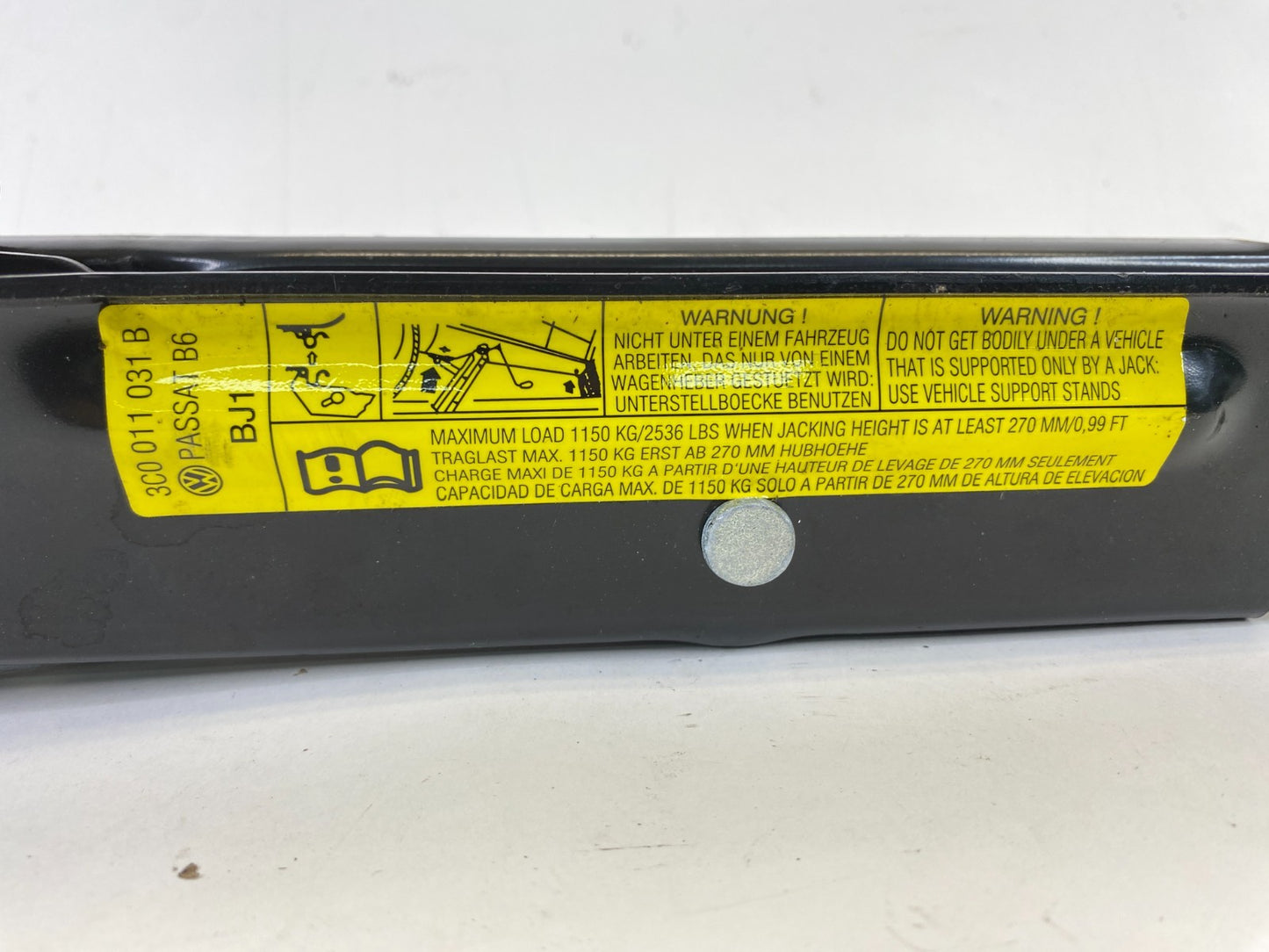 2009-2017 Volkswagen CC Emergency Spare Tire Jack Tool Kit 3C0-011-031-B OEM