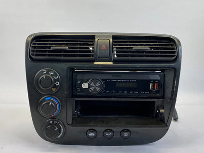 01-05 HONDA CIVIC CENTER DASH RADIO BEZEL CLIMATE CONTROL AC & STEREO UNIT OEM