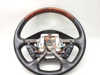 2003-2006 Lincoln LS Steering Wheel w/ Radio Control Switch Leather Wood Grain